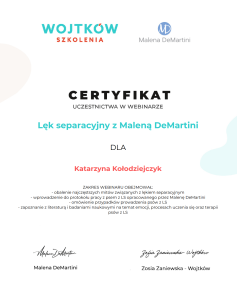 O nas - certyfikat